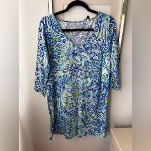 Lilly Pulitzer 3/4 sleeve cotton tshirt dress